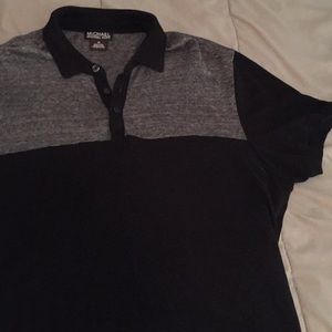 Michael Kors Black and Gray Collared Shirt